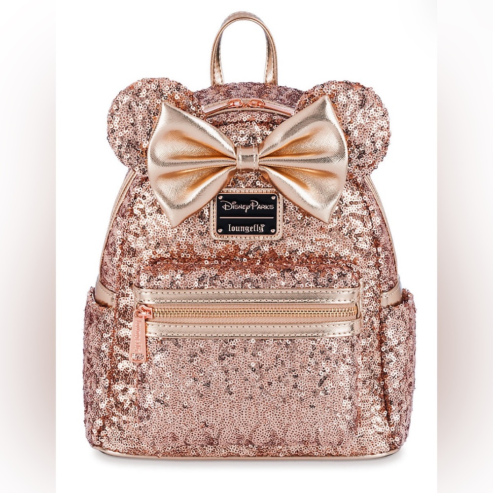 Minnie Mouse Rose Gold Sequin Loungefly